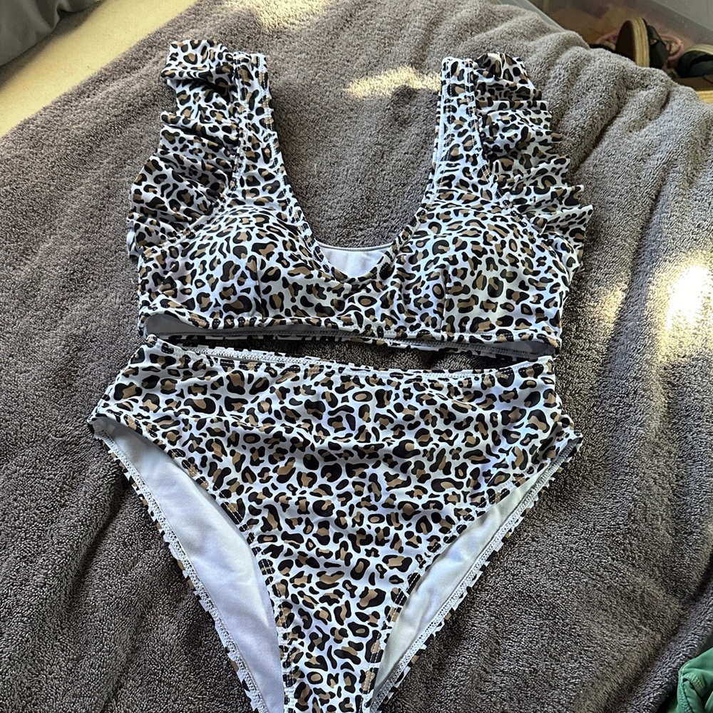 Pink Lily Leopard Print Bikini